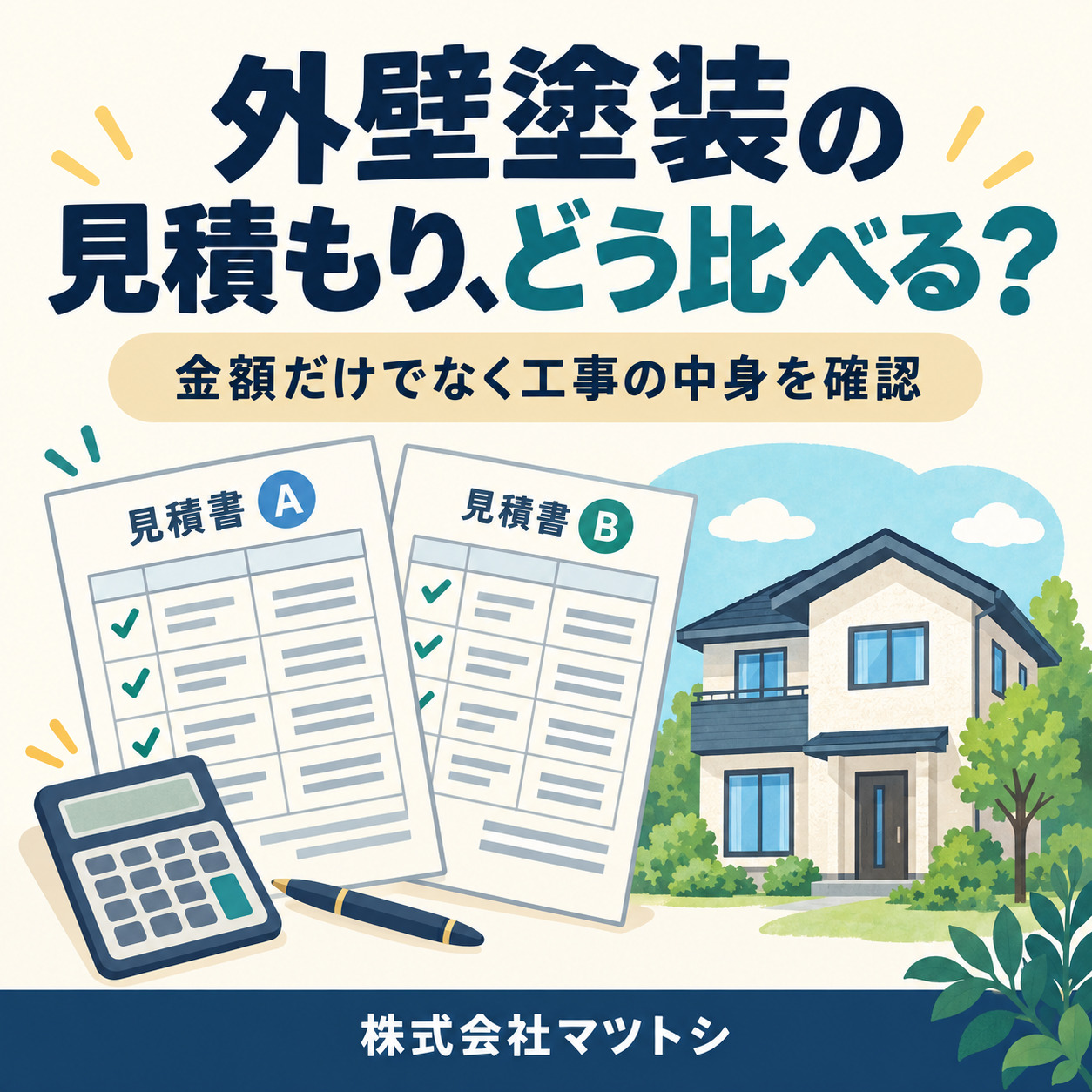 大阪で外壁塗装の見積もりを比較するには？金額以外に確認したい8項目