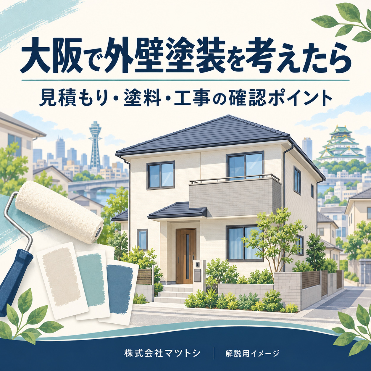 大阪で外壁塗装を考えたら｜見積もり・塗料選び・工事の確認ポイント