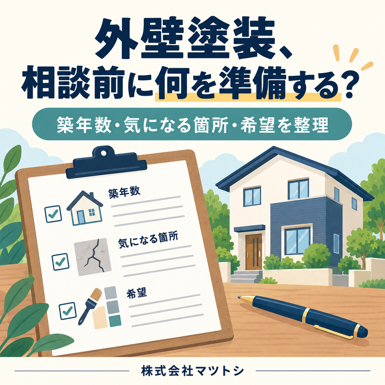 大阪で外壁塗装を相談する前に｜準備する情報と現地確認のチェックリスト